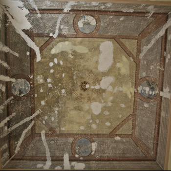 soffitto fiori dopo il restauro